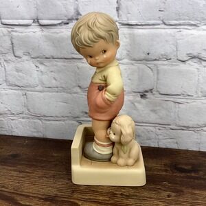 Memories of Yesterday Vintage 9" Porcelain Figurine Thank God for Fido 529753